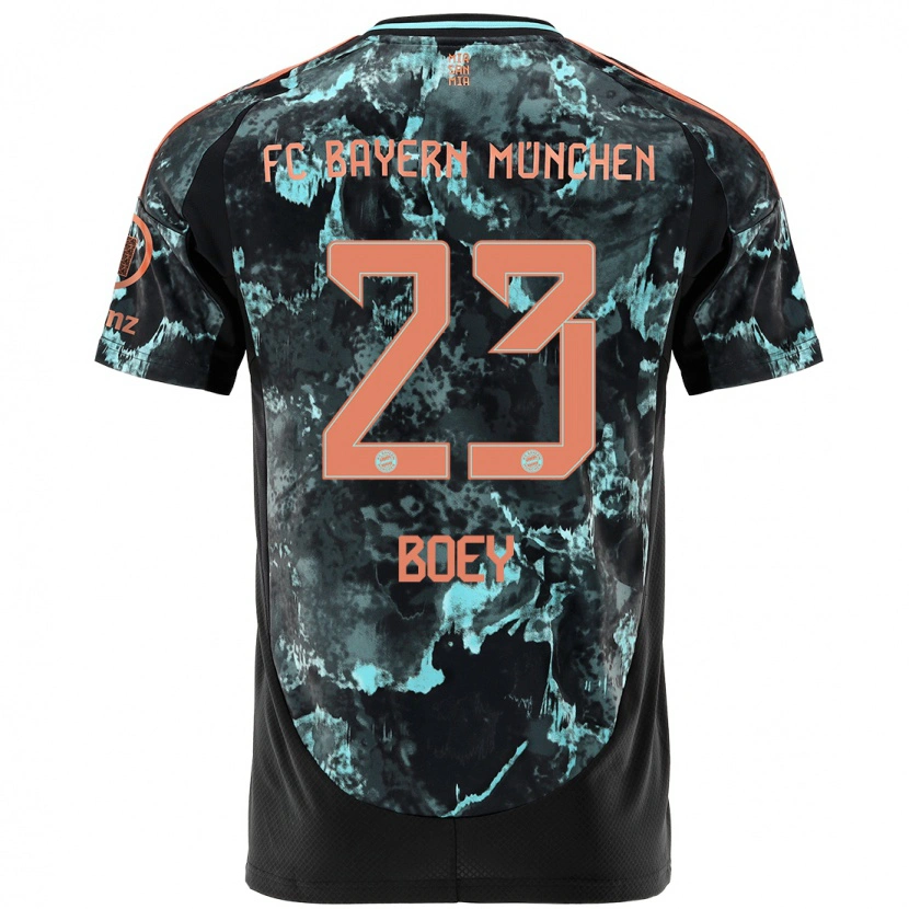 Danxen Mænd Sacha Boey #23 Sort Udebane Spillertrøjer 2024/25 Trøje T-Shirt
