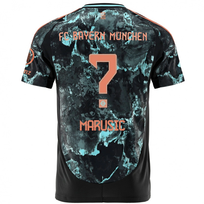 Danxen Mænd Gabriel Marusic #0 Sort Udebane Spillertrøjer 2024/25 Trøje T-Shirt