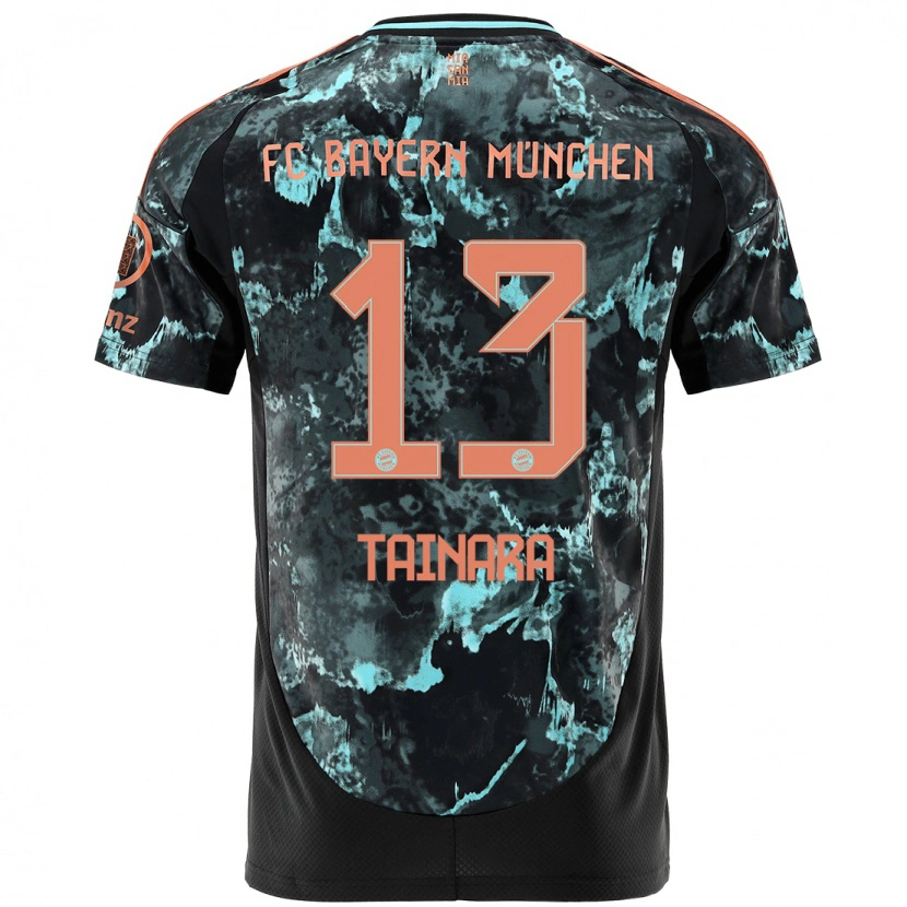 Danxen Mænd Tainara #13 Sort Udebane Spillertrøjer 2024/25 Trøje T-Shirt