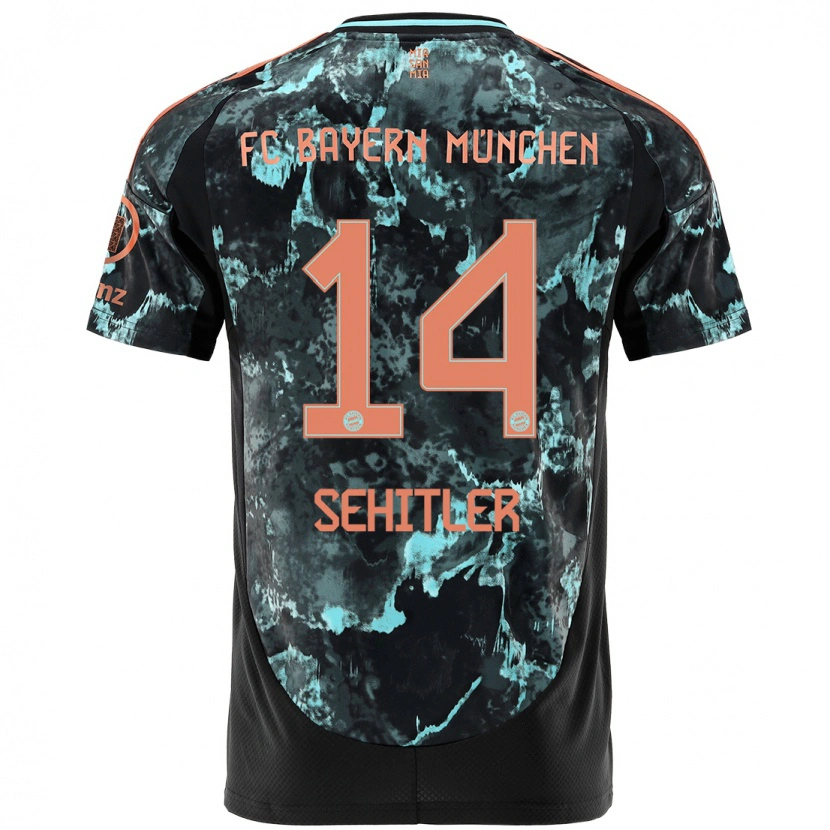 Danxen Mænd Alara Şehitler #14 Sort Udebane Spillertrøjer 2024/25 Trøje T-Shirt