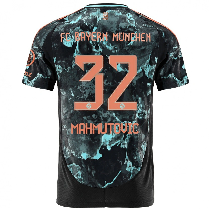 Danxen Mænd Ena Mahmutovic #32 Sort Udebane Spillertrøjer 2024/25 Trøje T-Shirt