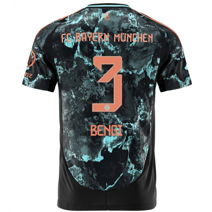 Danxen Mænd Kaan Bengi #3 Sort Udebane Spillertrøjer 2024/25 Trøje T-Shirt