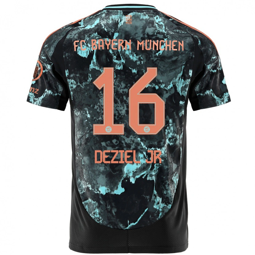 Danxen Mænd Robert Deziel Jr #16 Sort Udebane Spillertrøjer 2024/25 Trøje T-Shirt