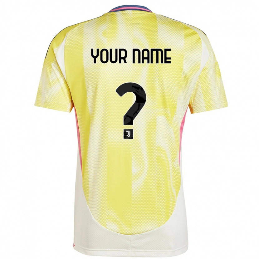 Danxen Mænd Dit Navn #0 Solgul Udebane Spillertrøjer 2024/25 Trøje T-Shirt