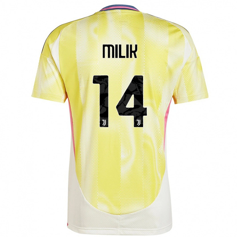 Danxen Mænd Arkadiusz Milik #14 Solgul Udebane Spillertrøjer 2024/25 Trøje T-Shirt