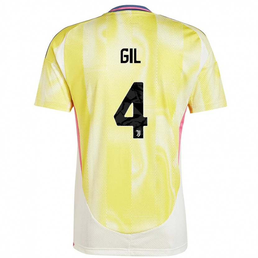 Danxen Mænd Javier Gil #4 Solgul Udebane Spillertrøjer 2024/25 Trøje T-Shirt