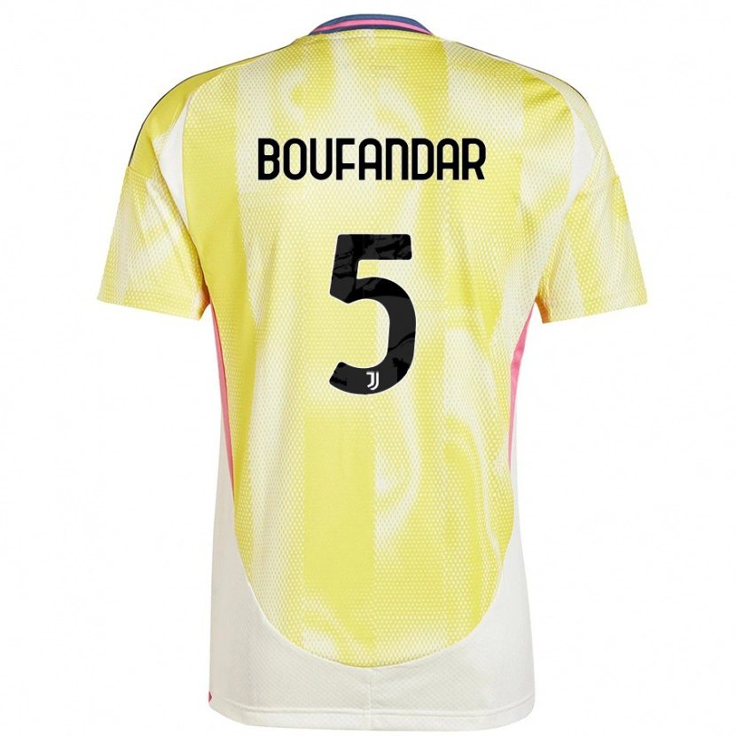 Danxen Mænd Adam Boufandar #5 Solgul Udebane Spillertrøjer 2024/25 Trøje T-Shirt