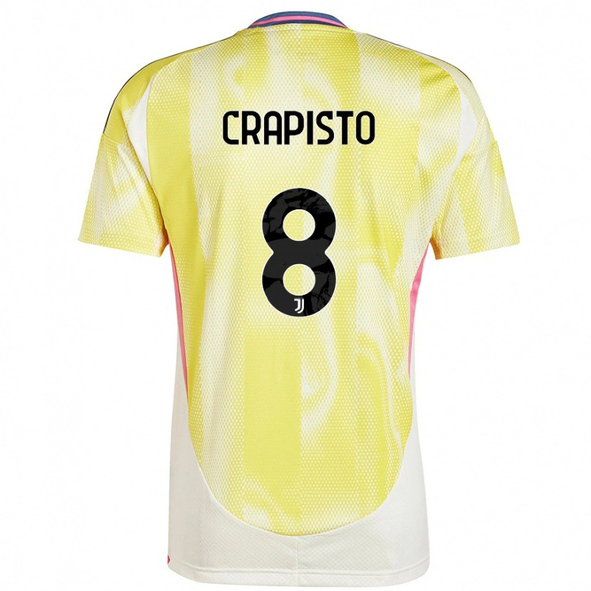 Danxen Mænd Francesco Crapisto #8 Solgul Udebane Spillertrøjer 2024/25 Trøje T-Shirt