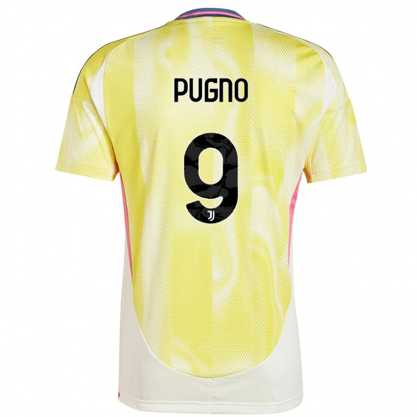 Danxen Mænd Diego Pugno #9 Solgul Udebane Spillertrøjer 2024/25 Trøje T-Shirt