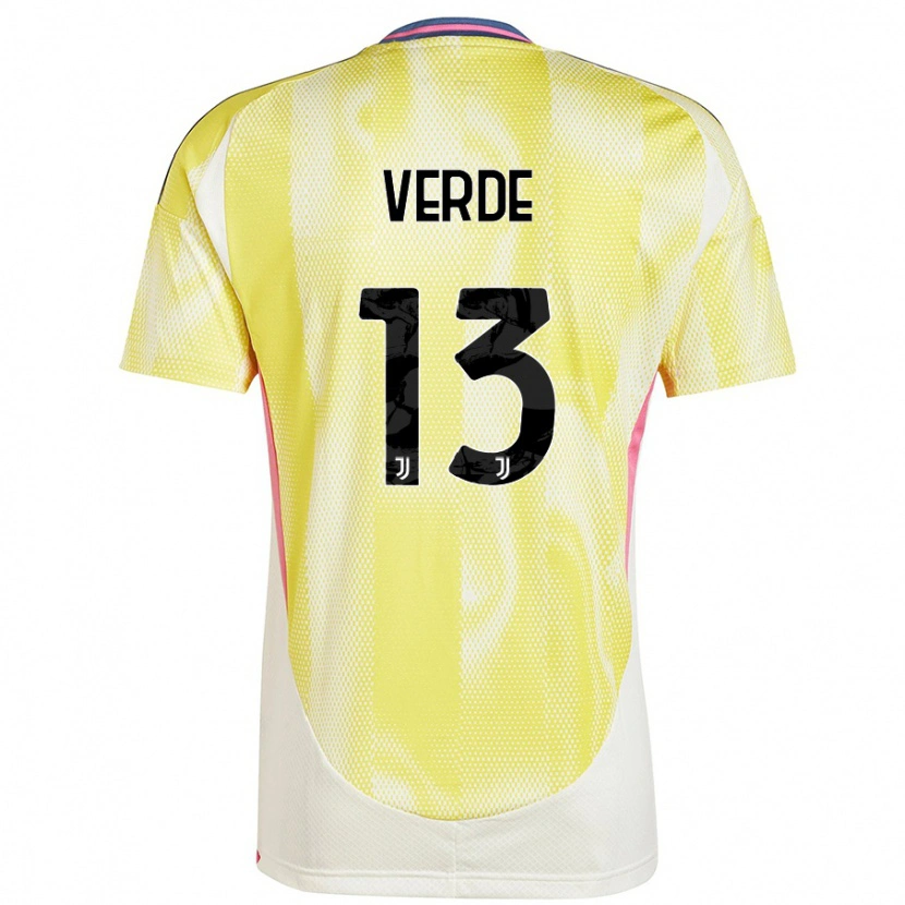 Danxen Mænd Francesco Verde #13 Solgul Udebane Spillertrøjer 2024/25 Trøje T-Shirt