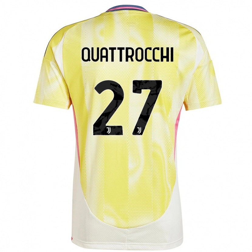 Danxen Mænd Juan Ignacio Quattrocchi #27 Solgul Udebane Spillertrøjer 2024/25 Trøje T-Shirt