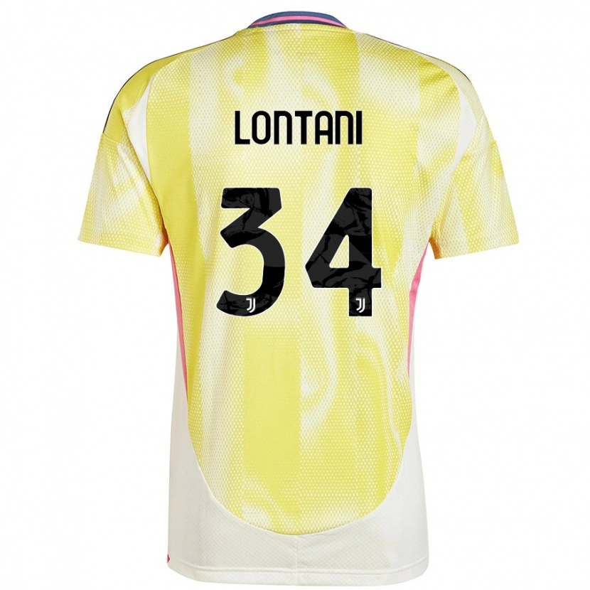 Danxen Mænd Matteo Lontani #34 Solgul Udebane Spillertrøjer 2024/25 Trøje T-Shirt
