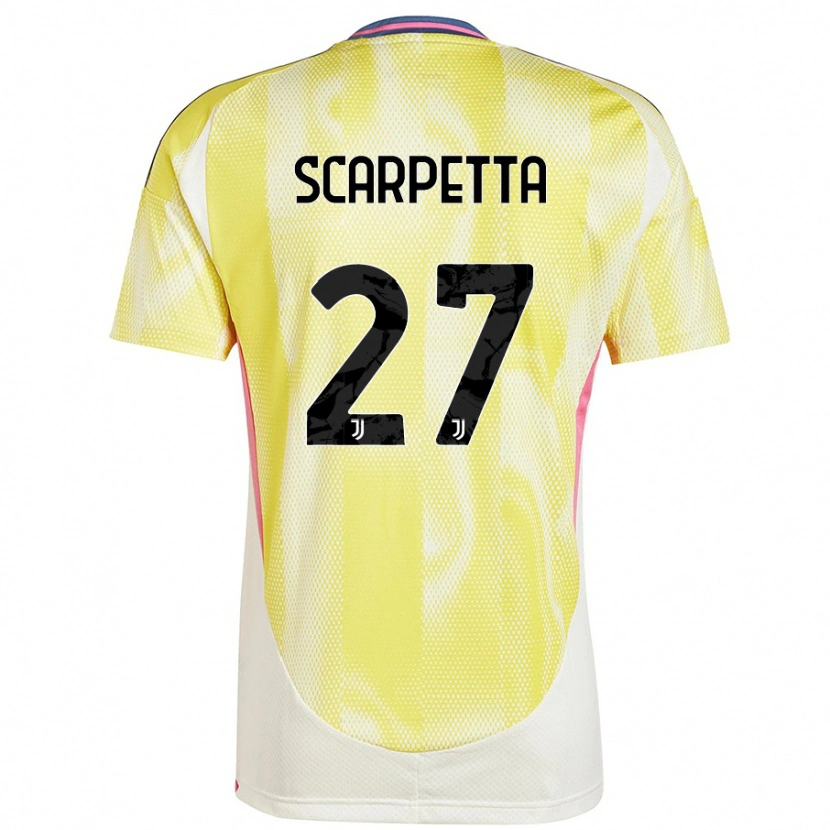 Danxen Mænd Jacopo Scarpetta #27 Solgul Udebane Spillertrøjer 2024/25 Trøje T-Shirt