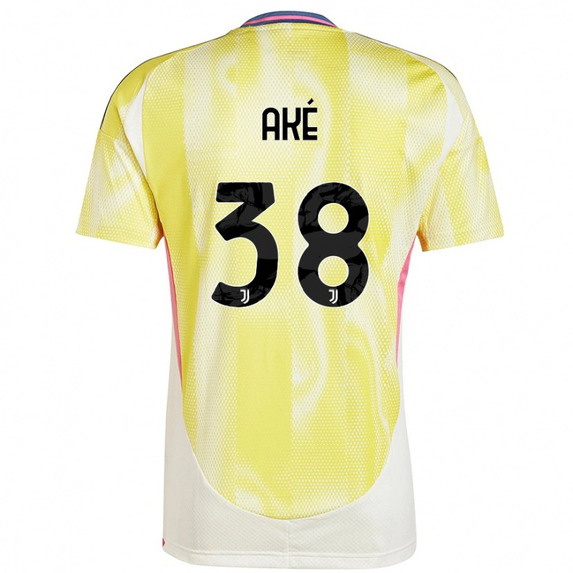 Danxen Mænd Marley Ake #38 Solgul Udebane Spillertrøjer 2024/25 Trøje T-Shirt