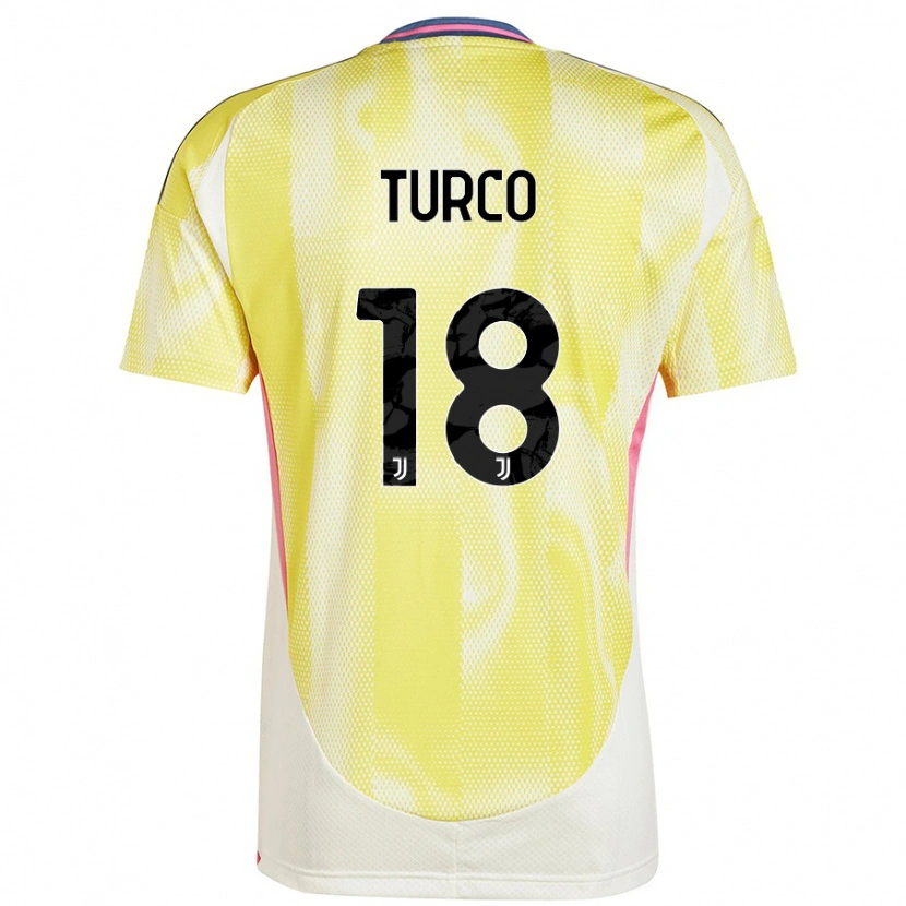 Danxen Mænd Nicolo Turco #18 Solgul Udebane Spillertrøjer 2024/25 Trøje T-Shirt
