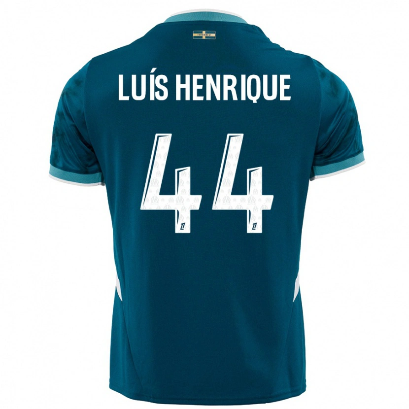 Danxen Mænd Luis Henrique #44 Turkis Blå Udebane Spillertrøjer 2024/25 Trøje T-Shirt