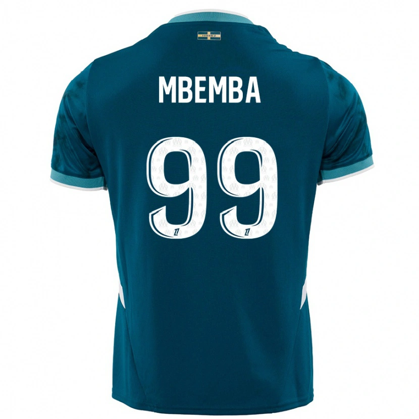 Danxen Mænd Chancel Mbemba #99 Turkis Blå Udebane Spillertrøjer 2024/25 Trøje T-Shirt