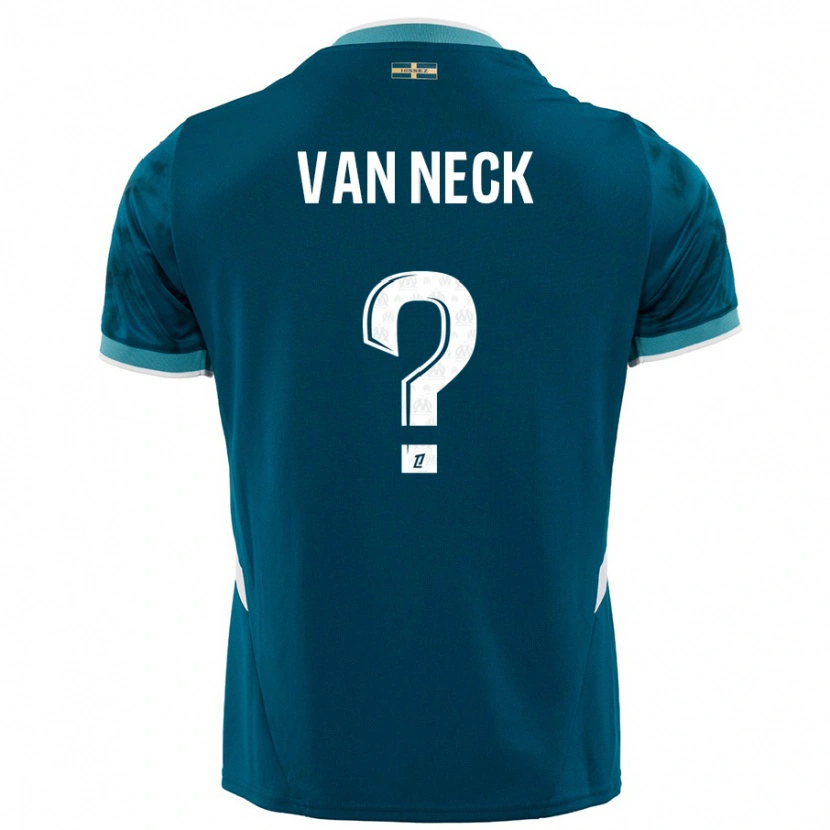 Danxen Mænd Jelle Van Neck #0 Turkis Blå Udebane Spillertrøjer 2024/25 Trøje T-Shirt