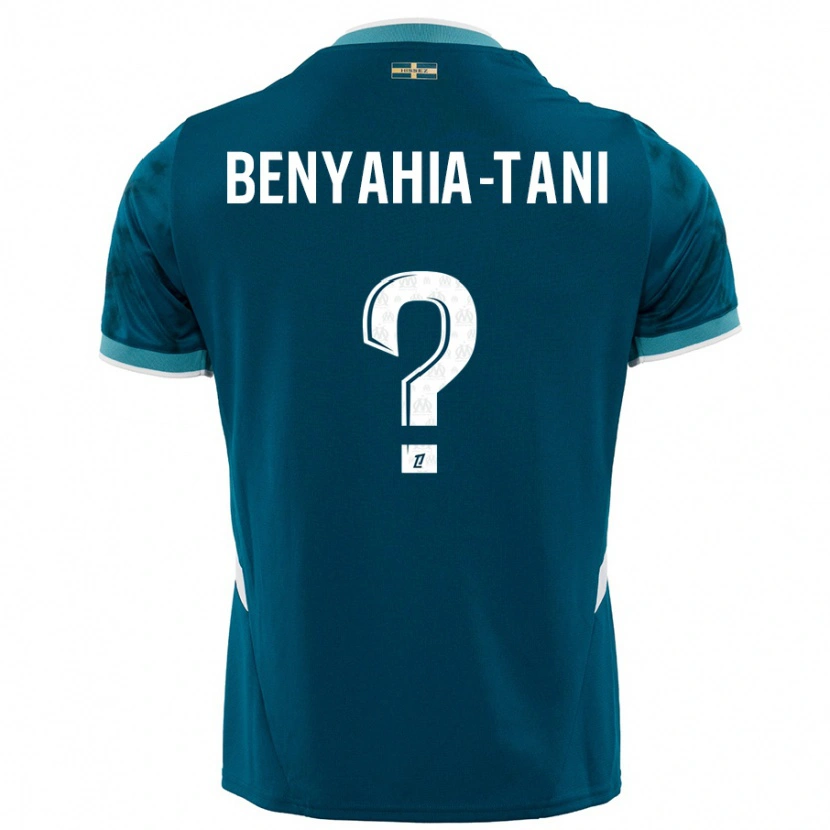 Danxen Mænd Aylan Benyahia-Tani #0 Turkis Blå Udebane Spillertrøjer 2024/25 Trøje T-Shirt