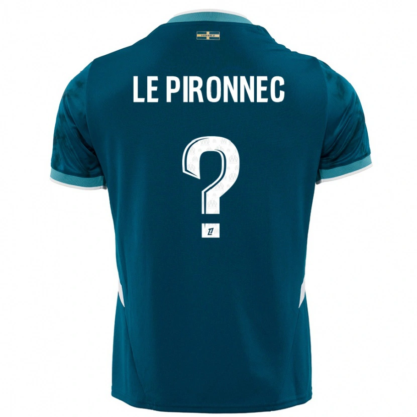 Danxen Mænd Kélian Le Pironnec #0 Turkis Blå Udebane Spillertrøjer 2024/25 Trøje T-Shirt