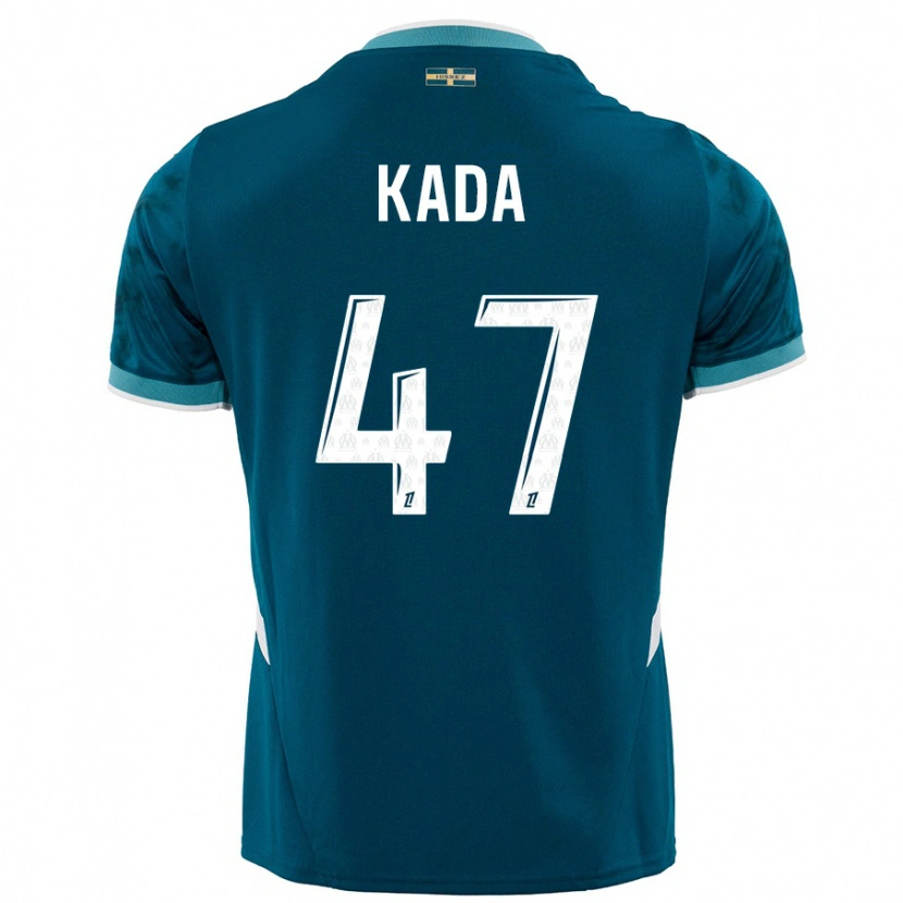 Danxen Mænd Joakim Kada #47 Turkis Blå Udebane Spillertrøjer 2024/25 Trøje T-Shirt