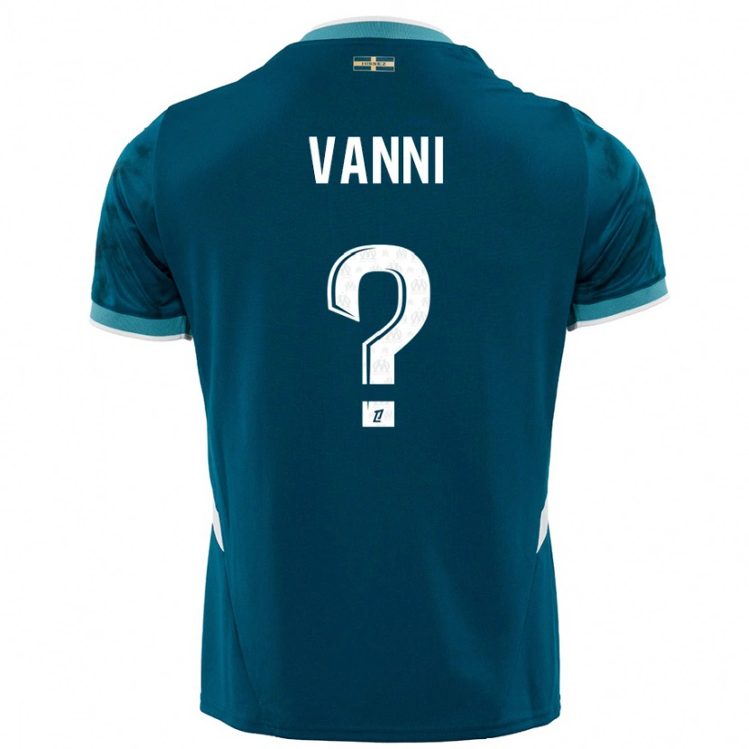Danxen Mænd Fabio Vanni #0 Turkis Blå Udebane Spillertrøjer 2024/25 Trøje T-Shirt