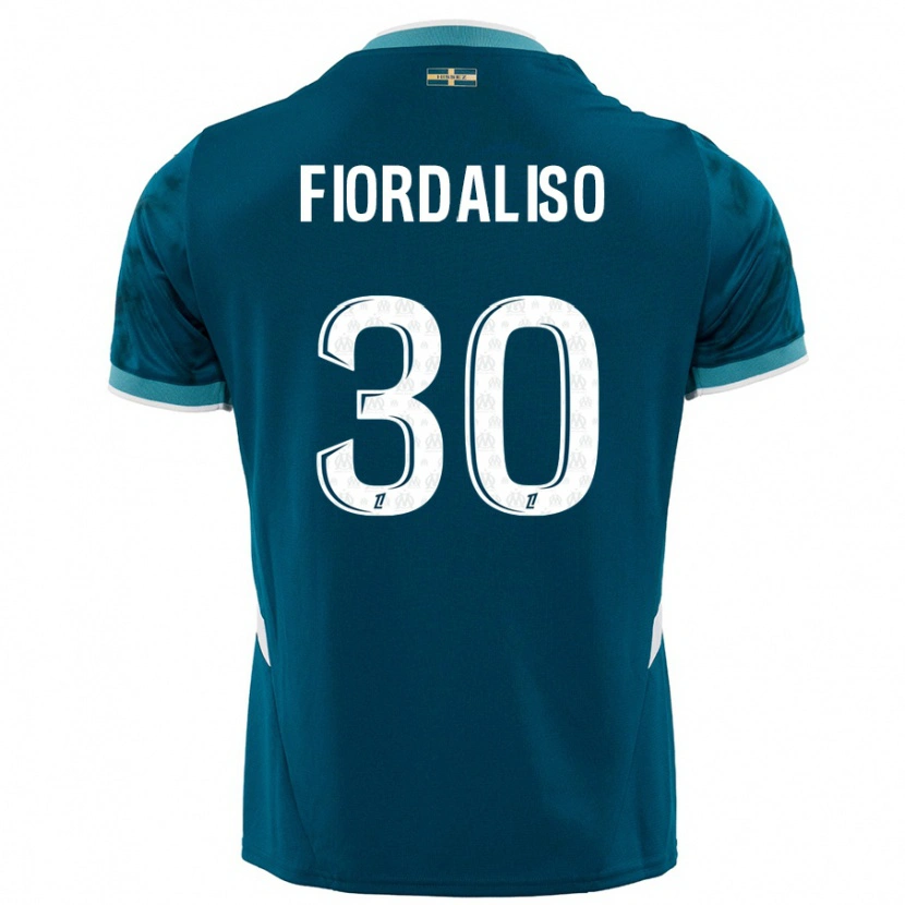 Danxen Mænd Thelma Fiordaliso #30 Turkis Blå Udebane Spillertrøjer 2024/25 Trøje T-Shirt