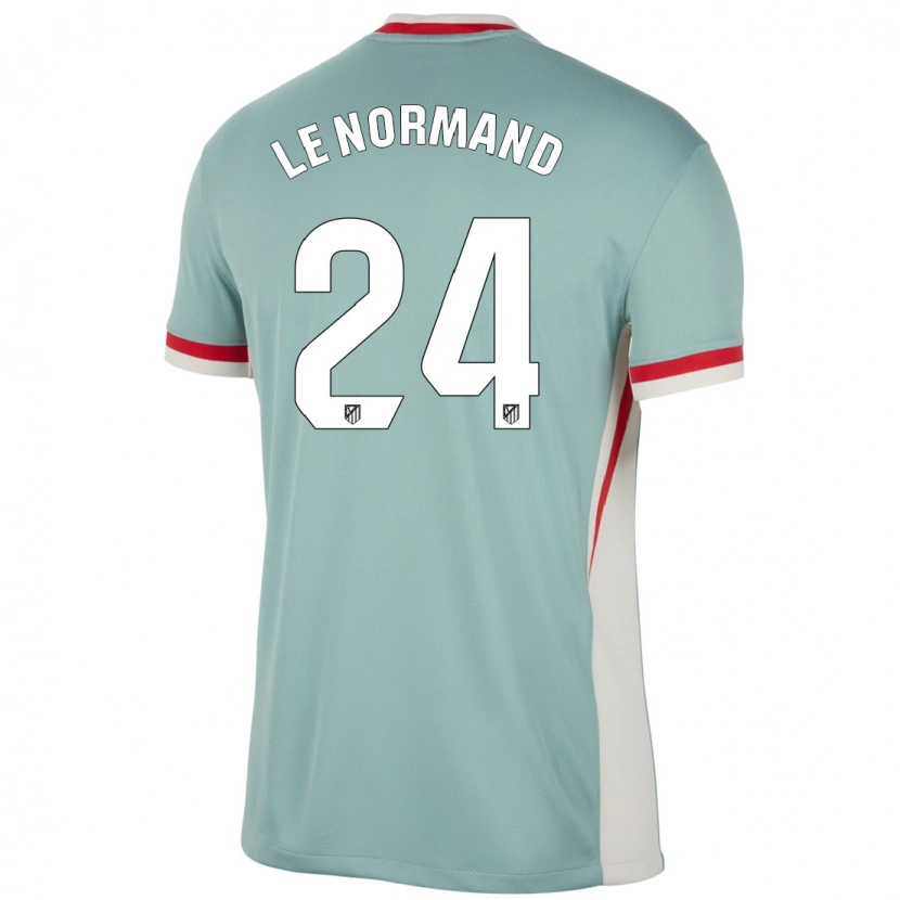 Danxen Mænd Robin Le Normand #24 Lys Beige Blå Udebane Spillertrøjer 2024/25 Trøje T-Shirt