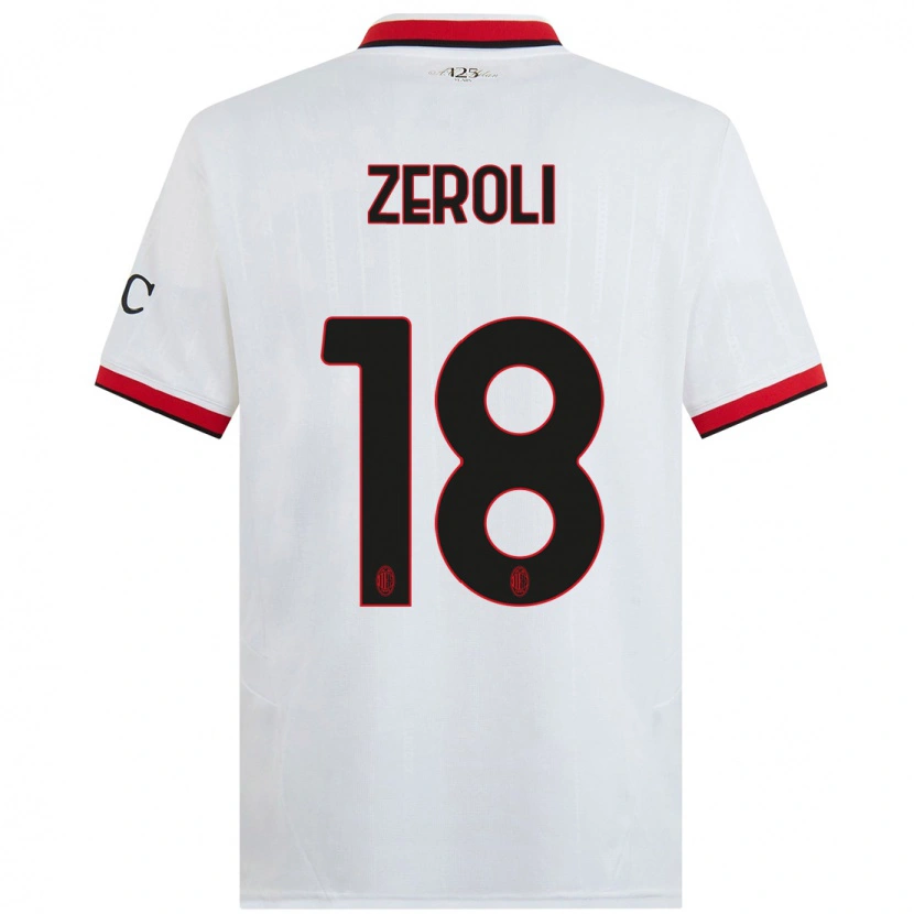 Danxen Mænd Kevin Zeroli #18 Hvid Sort Rød Udebane Spillertrøjer 2024/25 Trøje T-Shirt
