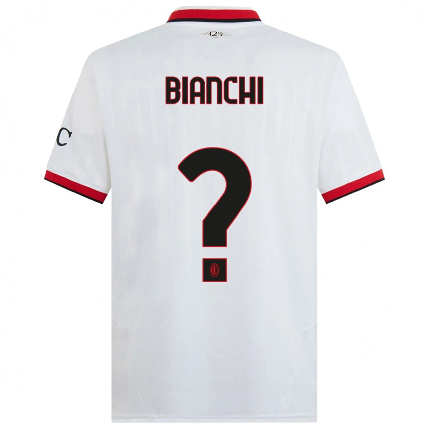 Danxen Mænd Alessandro Bianchi #0 Hvid Sort Rød Udebane Spillertrøjer 2024/25 Trøje T-Shirt