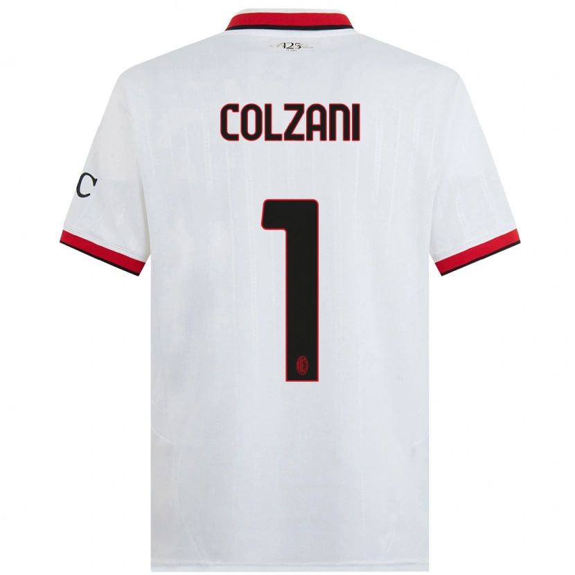 Danxen Mænd Edoardo Colzani #1 Hvid Sort Rød Udebane Spillertrøjer 2024/25 Trøje T-Shirt