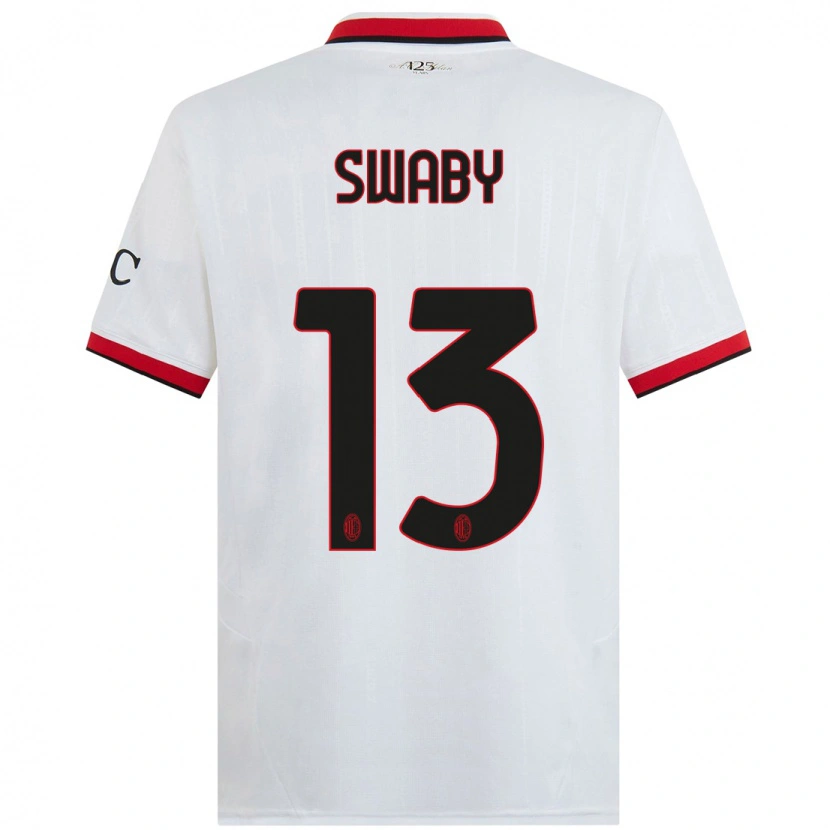 Danxen Mænd Allyson Swaby #13 Hvid Sort Rød Udebane Spillertrøjer 2024/25 Trøje T-Shirt