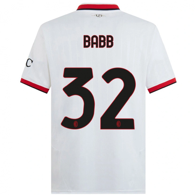 Danxen Mænd Selena Babb #32 Hvid Sort Rød Udebane Spillertrøjer 2024/25 Trøje T-Shirt
