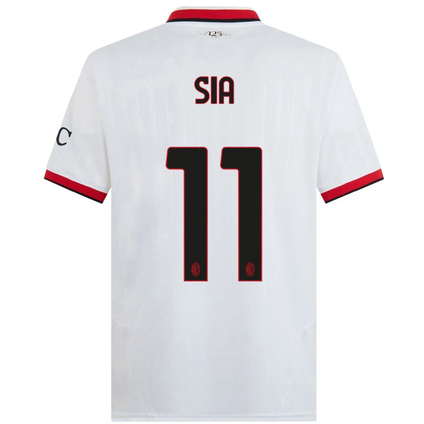 Danxen Mænd Diego Sia #11 Hvid Sort Rød Udebane Spillertrøjer 2024/25 Trøje T-Shirt