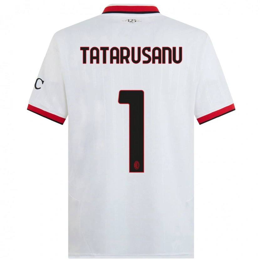 Danxen Mænd Ciprian Tatarusanu #1 Hvid Sort Rød Udebane Spillertrøjer 2024/25 Trøje T-Shirt