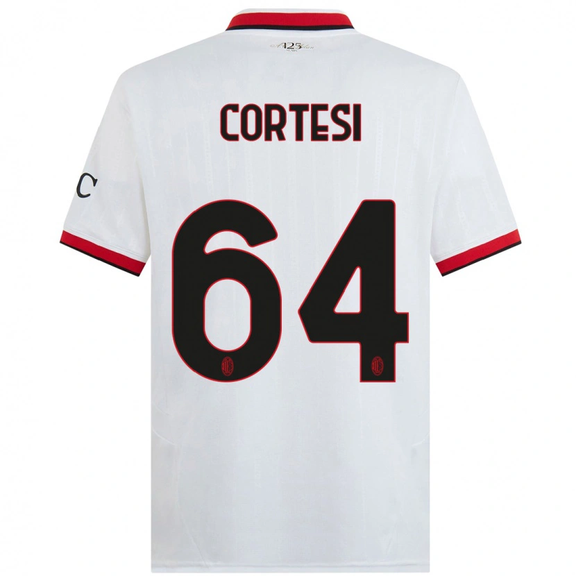 Danxen Mænd Selena Cortesi #64 Hvid Sort Rød Udebane Spillertrøjer 2024/25 Trøje T-Shirt