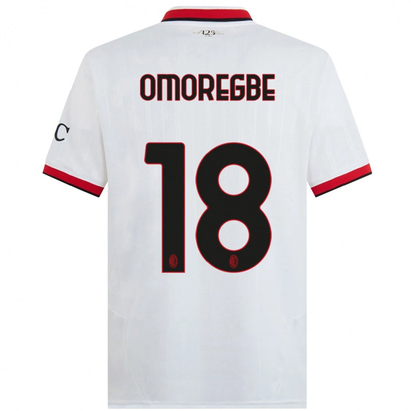 Danxen Mænd Bob Murphy Omoregbe #18 Hvid Sort Rød Udebane Spillertrøjer 2024/25 Trøje T-Shirt