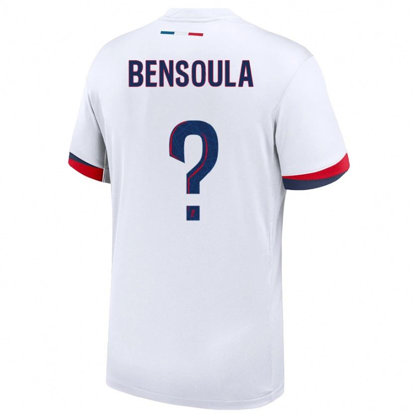 Danxen Mænd Kamil Bensoula #0 Hvid Blå Rød Udebane Spillertrøjer 2024/25 Trøje T-Shirt