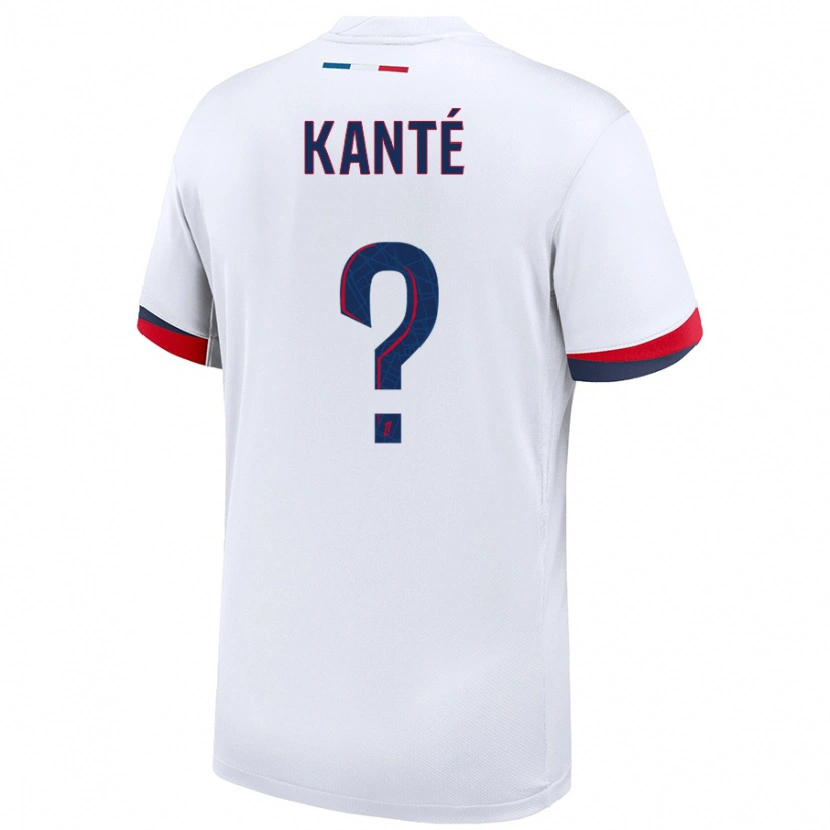 Danxen Mænd Nahil Kanté #0 Hvid Blå Rød Udebane Spillertrøjer 2024/25 Trøje T-Shirt