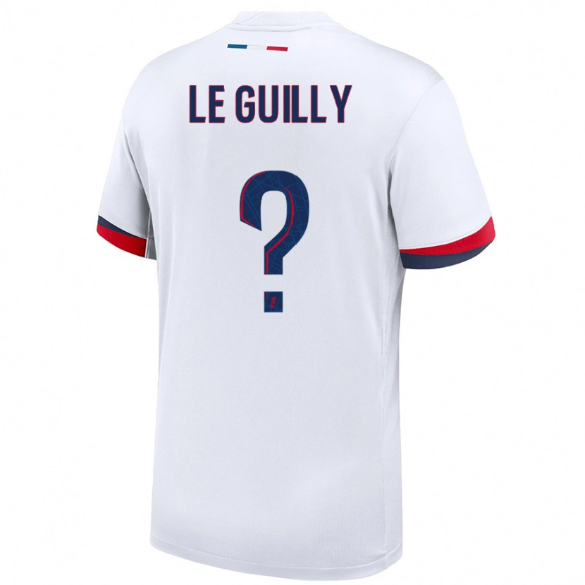 Danxen Mænd Eden Le Guilly #0 Hvid Blå Rød Udebane Spillertrøjer 2024/25 Trøje T-Shirt