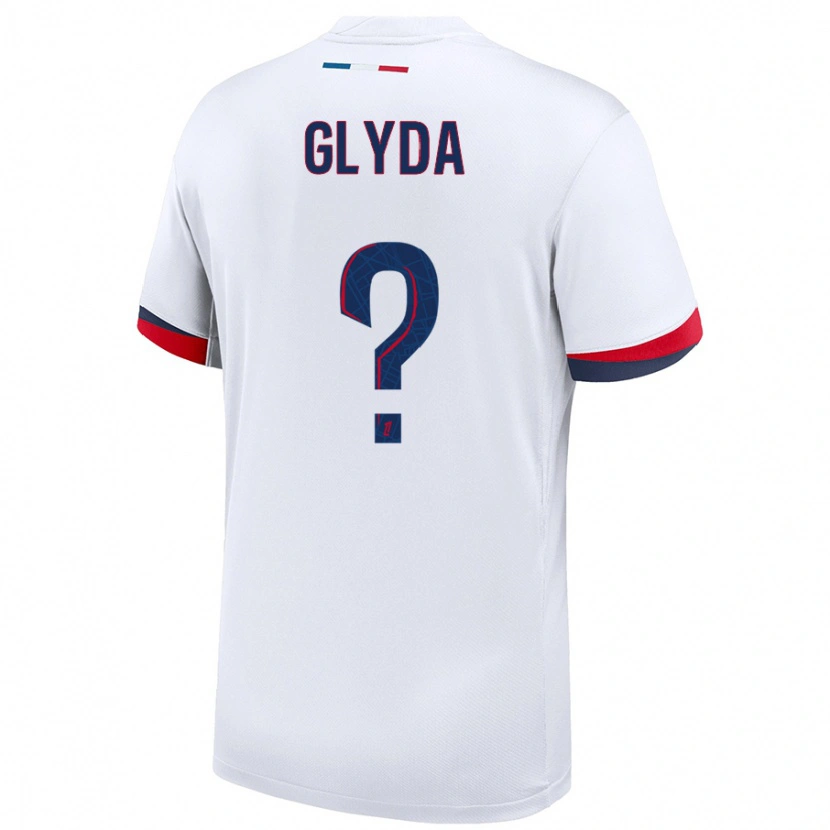 Danxen Mænd Lilou Glyda #0 Hvid Blå Rød Udebane Spillertrøjer 2024/25 Trøje T-Shirt