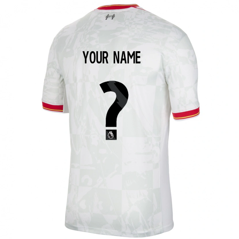 Danxen Mænd Dit Navn #0 Hvid Rød Sort Tredje Sæt Spillertrøjer 2024/25 Trøje T-Shirt