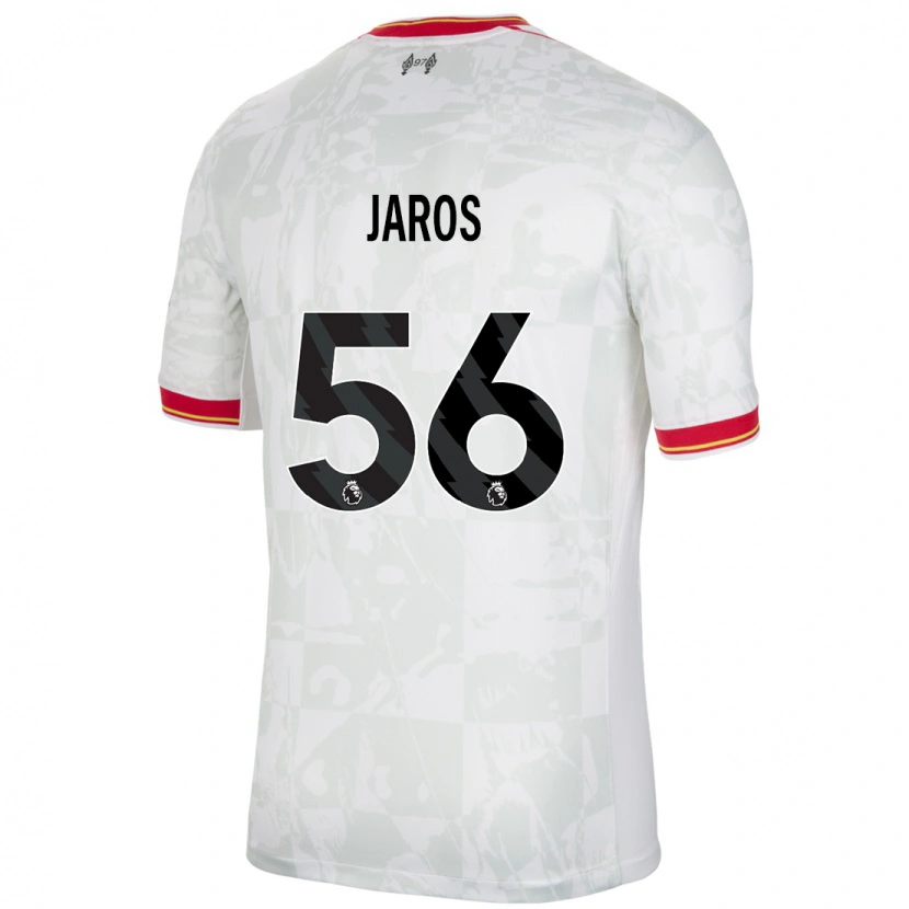 Danxen Mænd Vitezslav Jaros #56 Hvid Rød Sort Tredje Sæt Spillertrøjer 2024/25 Trøje T-Shirt