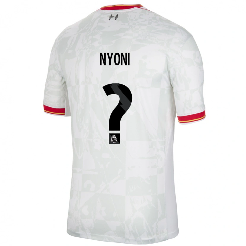 Danxen Mænd Trey Nyoni #0 Hvid Rød Sort Tredje Sæt Spillertrøjer 2024/25 Trøje T-Shirt