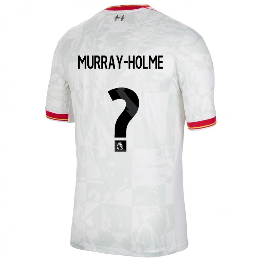 Danxen Mænd Hadyn Murray-Holme #0 Hvid Rød Sort Tredje Sæt Spillertrøjer 2024/25 Trøje T-Shirt