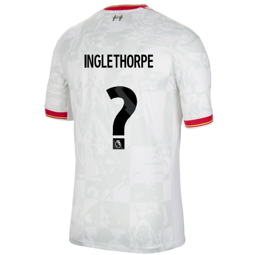 Danxen Mænd Finn Inglethorpe #0 Hvid Rød Sort Tredje Sæt Spillertrøjer 2024/25 Trøje T-Shirt