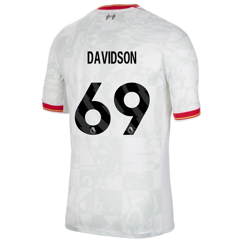 Danxen Mænd Josh Davidson #69 Hvid Rød Sort Tredje Sæt Spillertrøjer 2024/25 Trøje T-Shirt