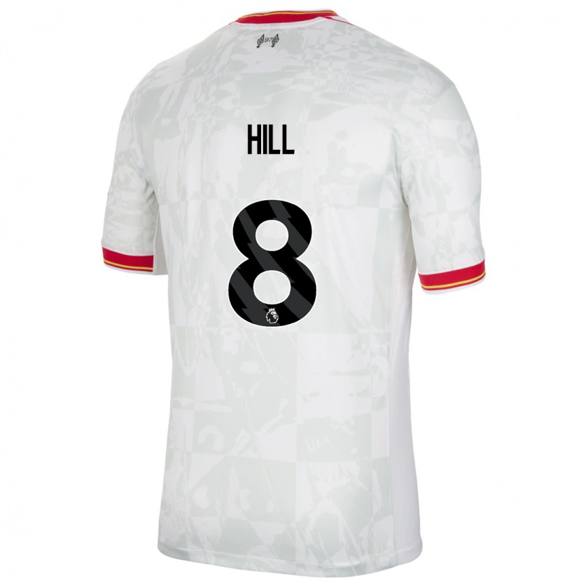 Danxen Mænd Tom Hill #8 Hvid Rød Sort Tredje Sæt Spillertrøjer 2024/25 Trøje T-Shirt