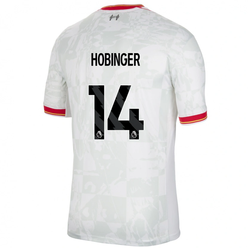 Danxen Mænd Marie Höbinger #14 Hvid Rød Sort Tredje Sæt Spillertrøjer 2024/25 Trøje T-Shirt