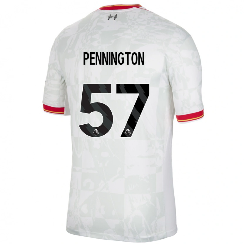 Danxen Mænd Cody Pennington #57 Hvid Rød Sort Tredje Sæt Spillertrøjer 2024/25 Trøje T-Shirt